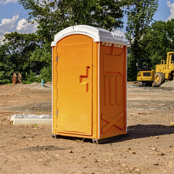 how often are the porta potties cleaned and serviced during a rental period in Lane Oklahoma
